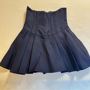 Two Narcissus Corseted Pleated Skort Navy Size S